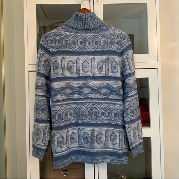 Coco Y Club Women’s Turtle Neck Sweater Blue Size S - Picture 3 of 7